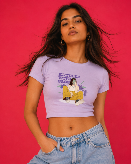 HANDLED WITH SASS | BODY HUG CROP TOP